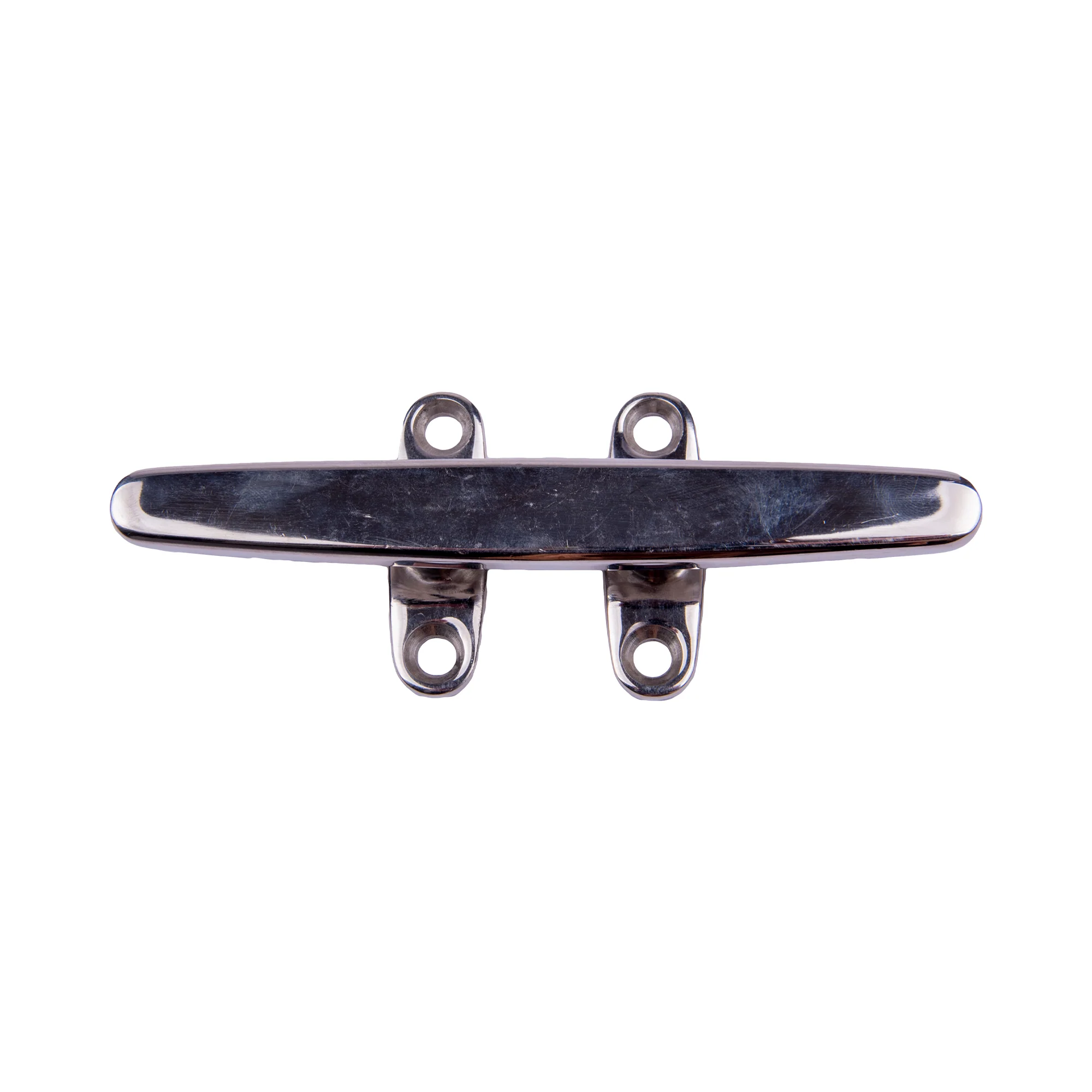 Boatworld 6 Inch Polished Stainless Steel Deck Cleat - Image 2