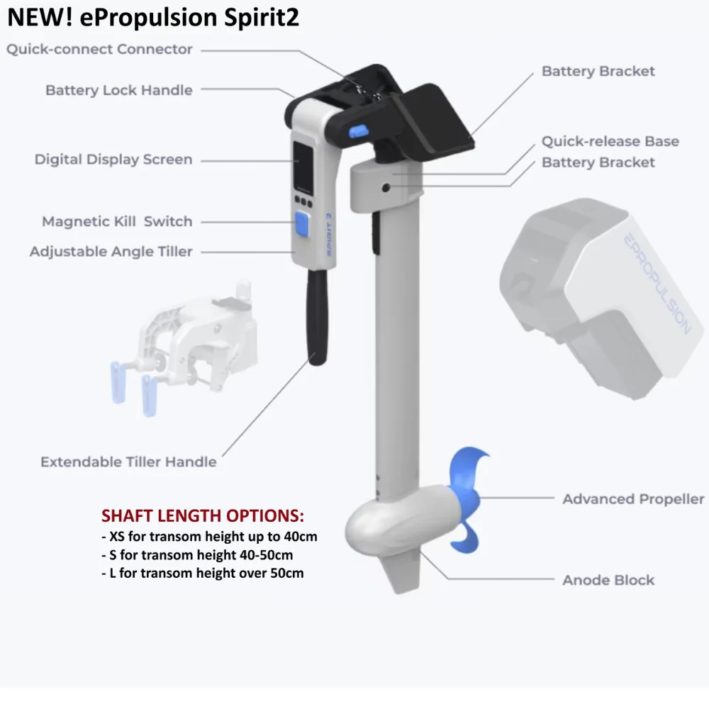 ePropulsion SPIRIT 2 Electric Outboard - Image 4