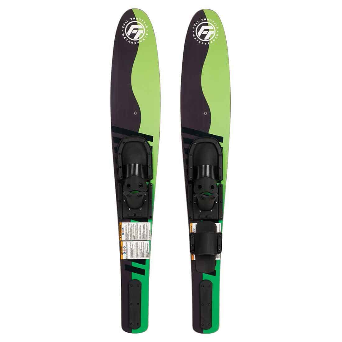 Full Throttle Junior Water Skis Green - Image 2