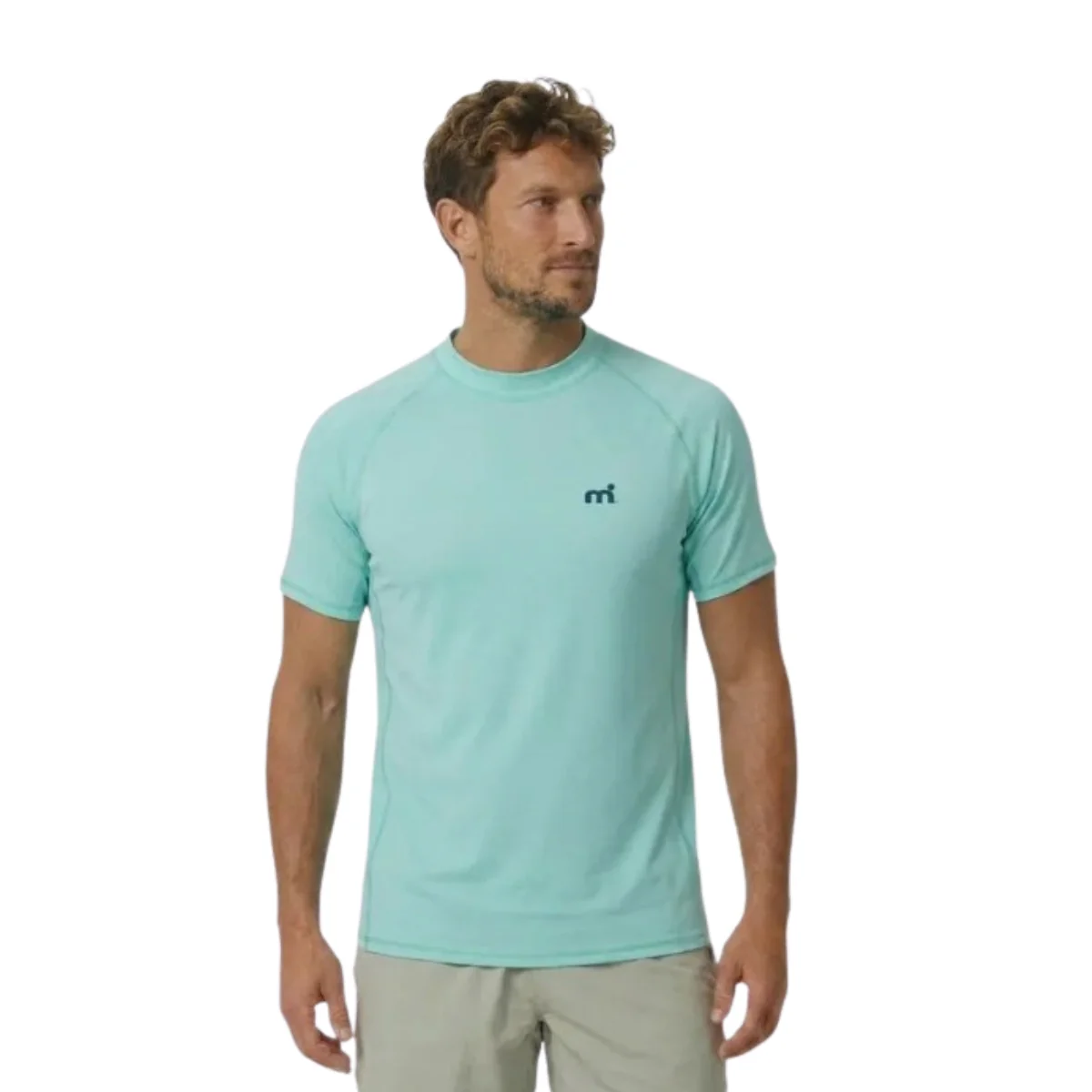 Mistral Ocean Rash Guard Men's Short Sleeve Mini Dot - Opal Blue