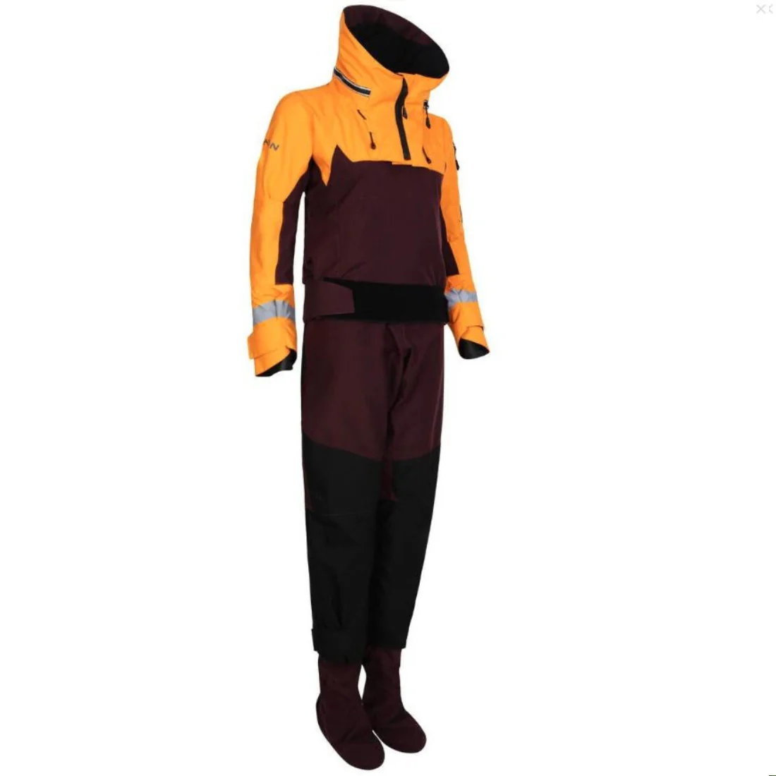 Typhoon Womens Sea Kayak Hinge Entry Drysuit Tangerine/Plum - Image 4